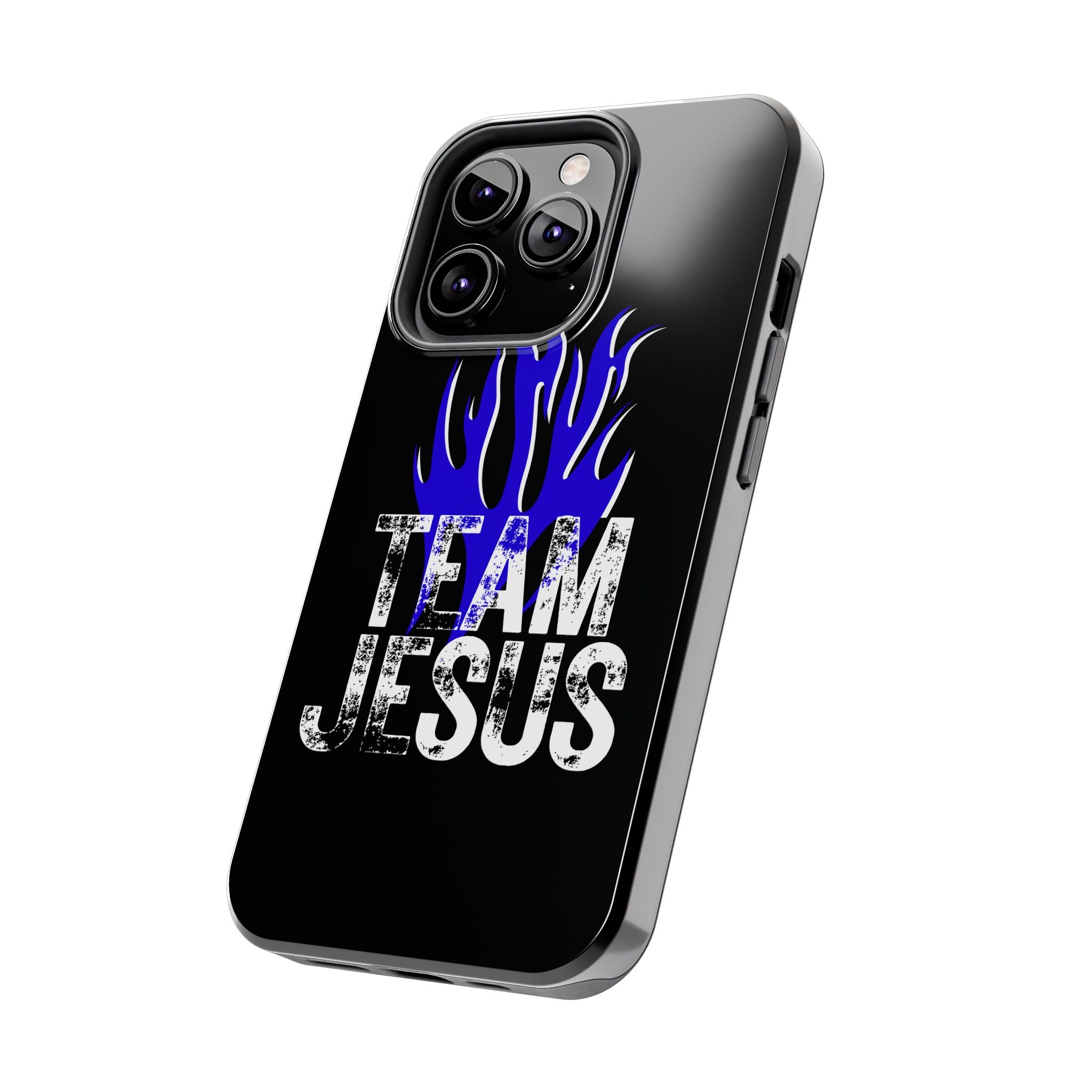 Team Jesus Phone Case — Blue Flame Christian Protective Case