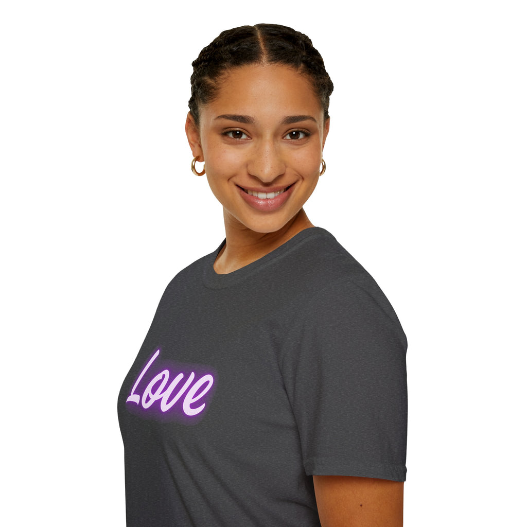 Love Purple Scripture Tee — "Love is patient and kind" Christian T-Shirt