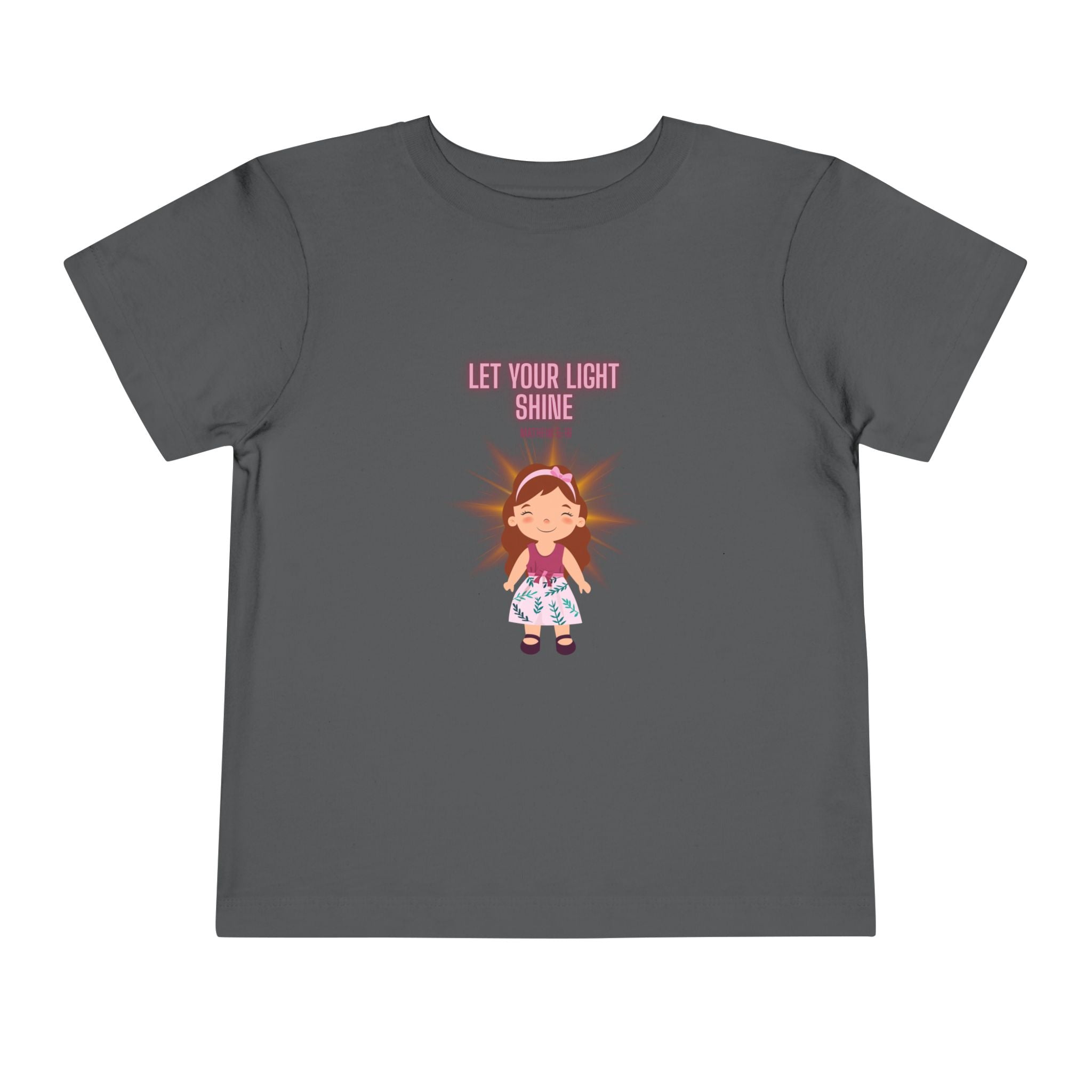 “Let Your Light Shine” Toddler Tee — Cute Girl Sunshine Graphic