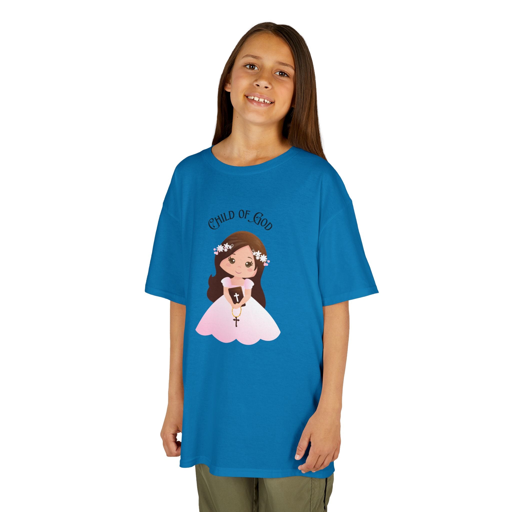 Kids Tee — "Child of God" Cute Dress Illustration