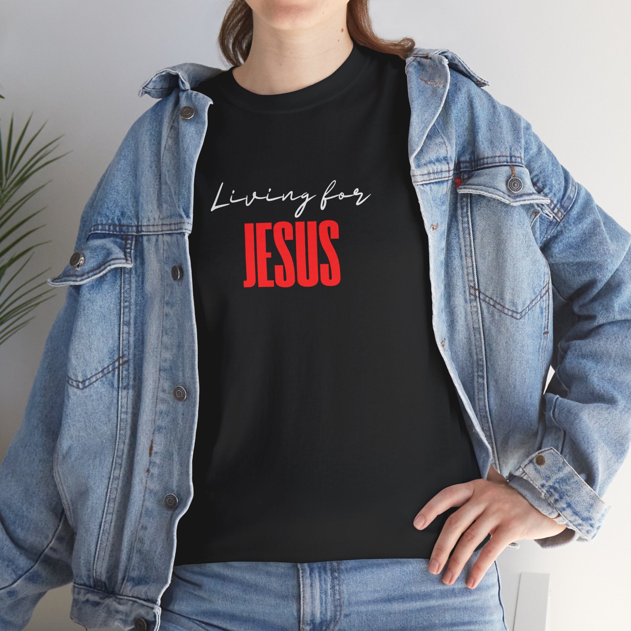Living For Jesus Tee — Christian Faith Graphic T-Shirt