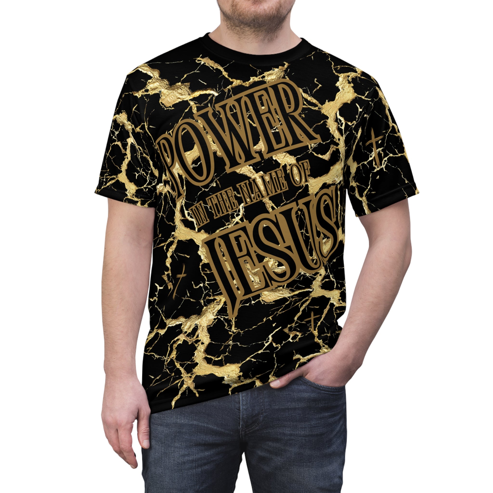 Power In The Name of Jesus Marble Tee