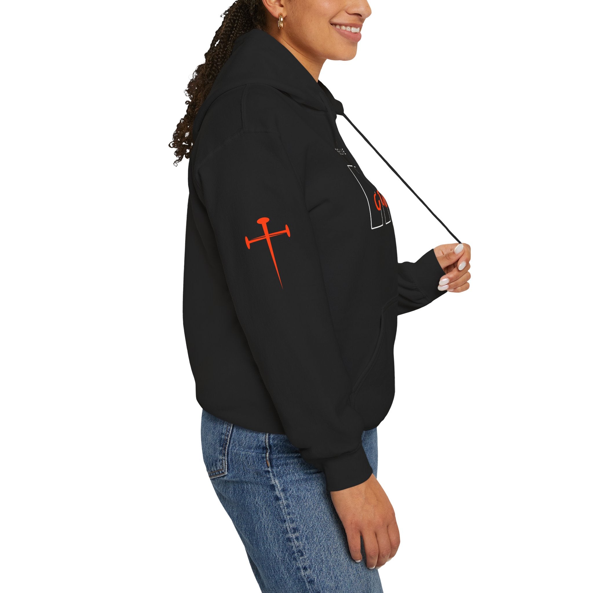 Believe in Jesus Hoodie — Inspirational Minimalist Black Pullover