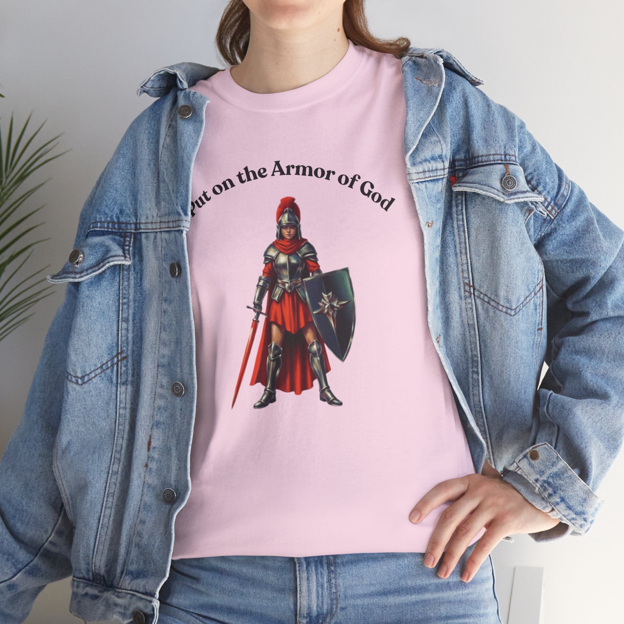 Christian Armor T-Shirt — "Put on the Armor of God" Women's Faith Tee