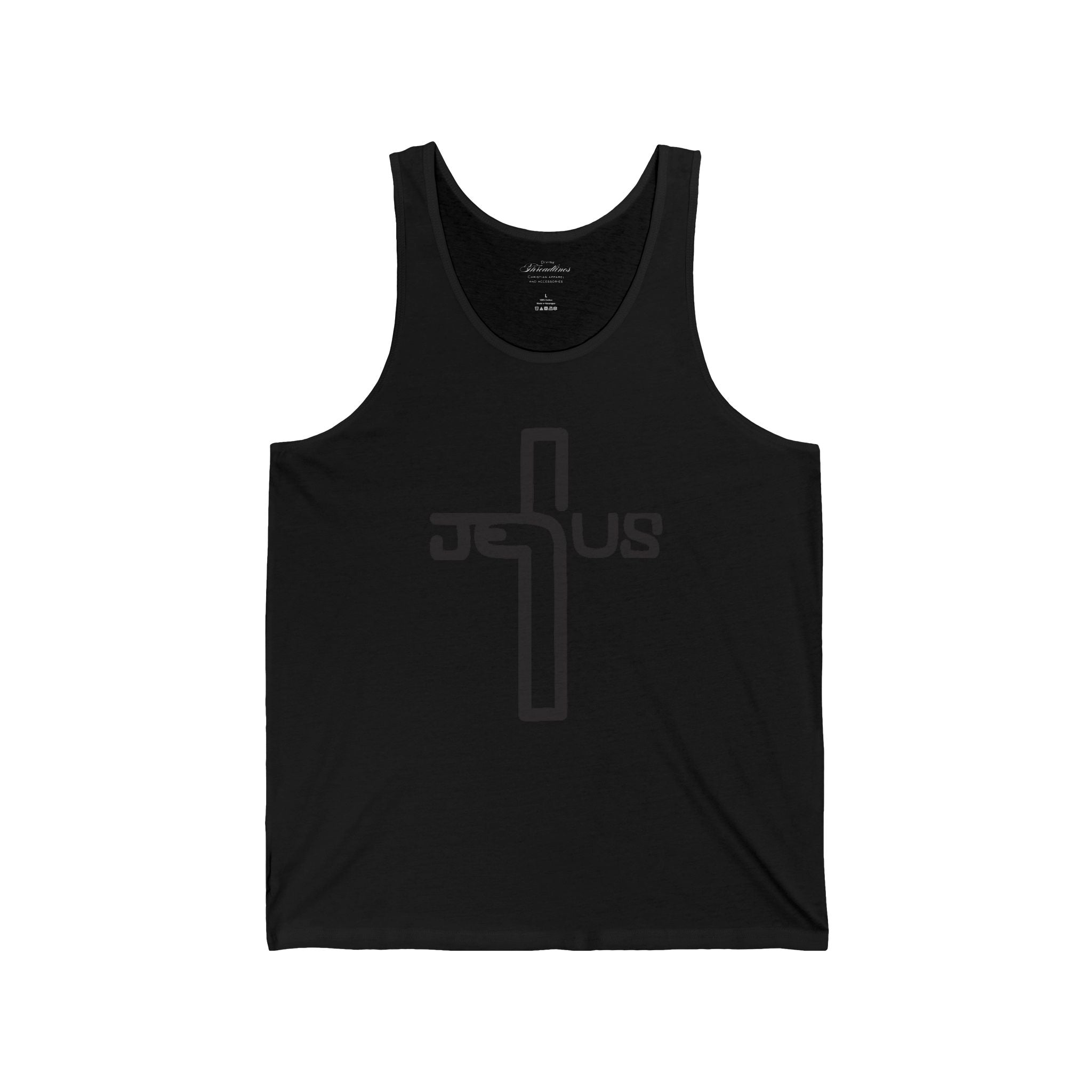 Jesus Cross Tank Top — Minimal Christian Faith Graphic Tank