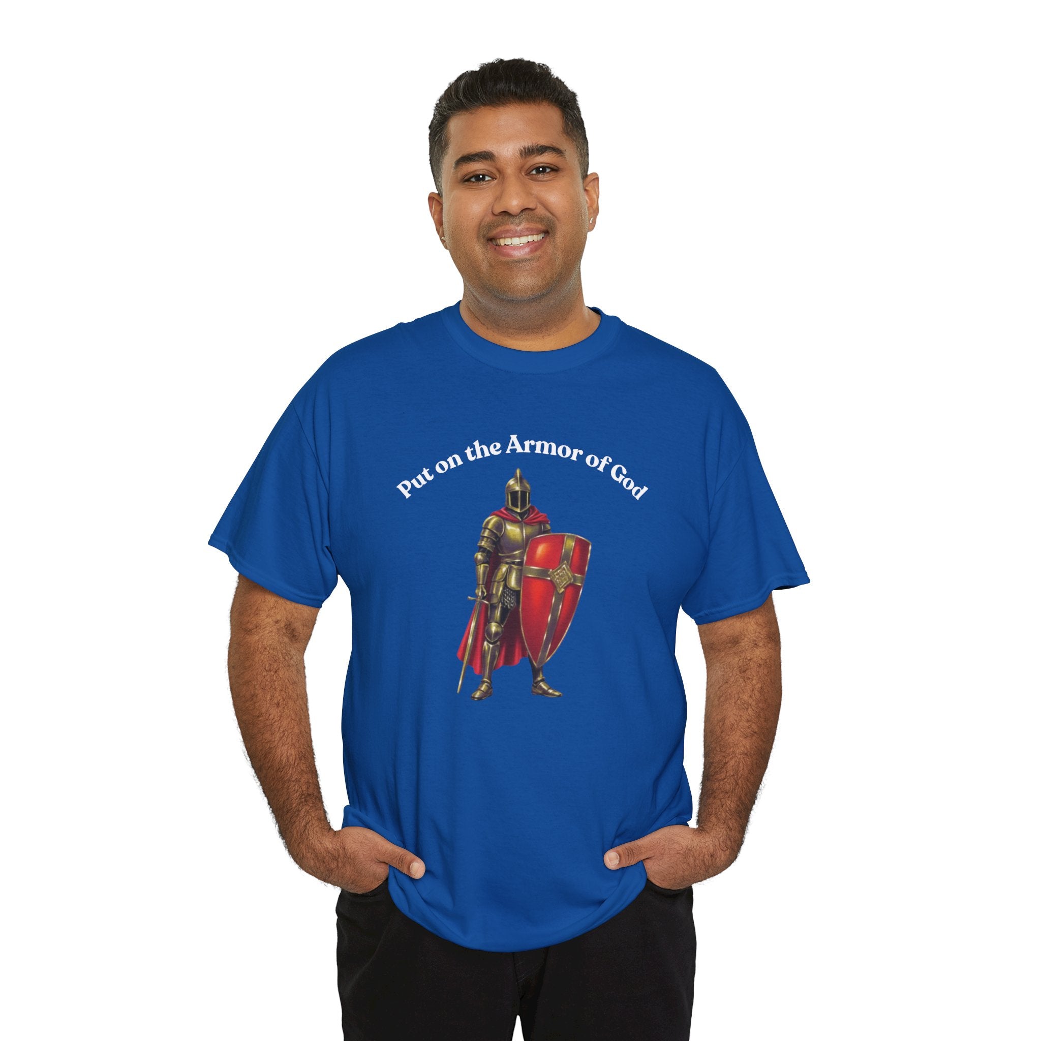 Christian Armor of God T-Shirt — Men's "Put on the Armor of God" Bible Verse Tee