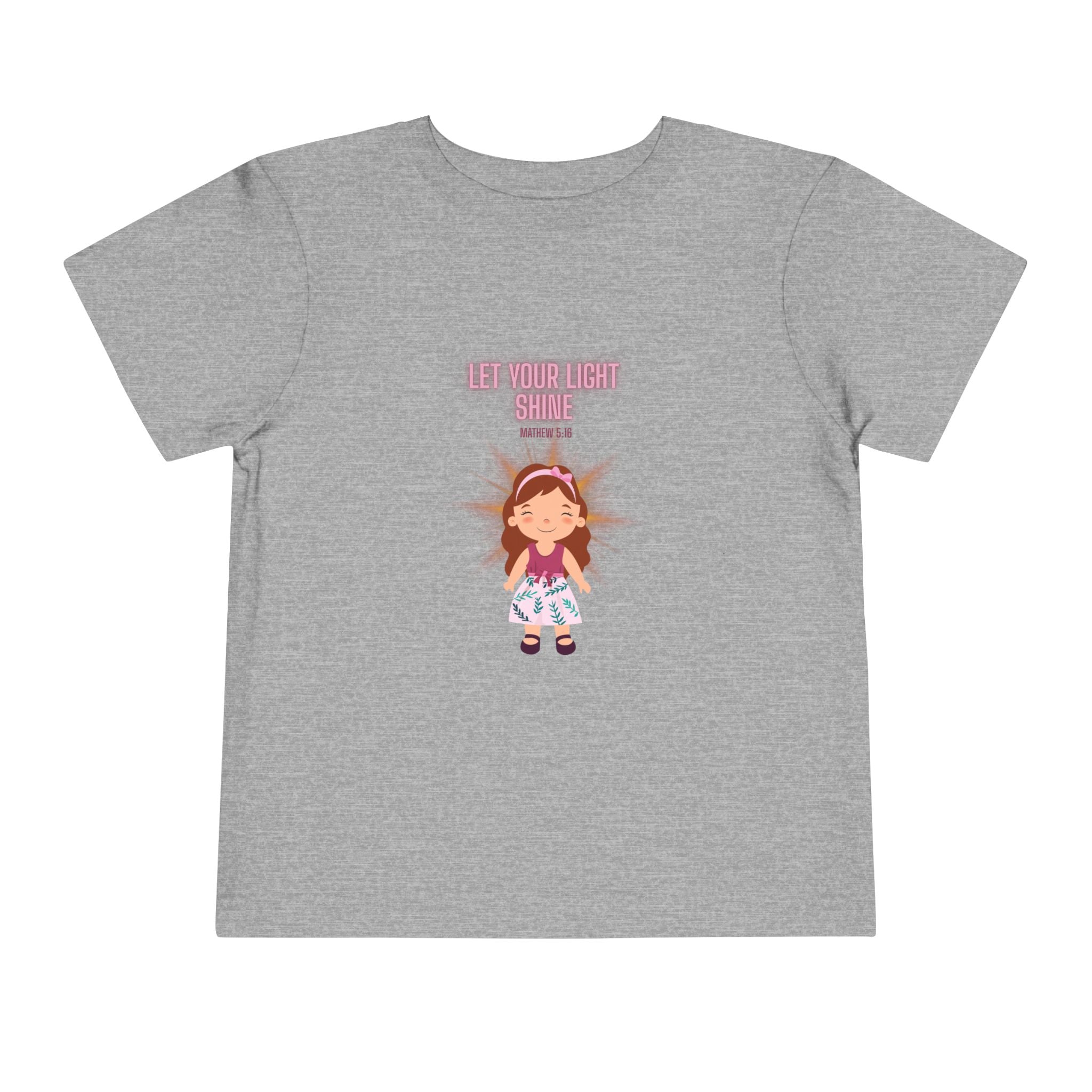 “Let Your Light Shine” Toddler Tee — Cute Girl Sunshine Graphic