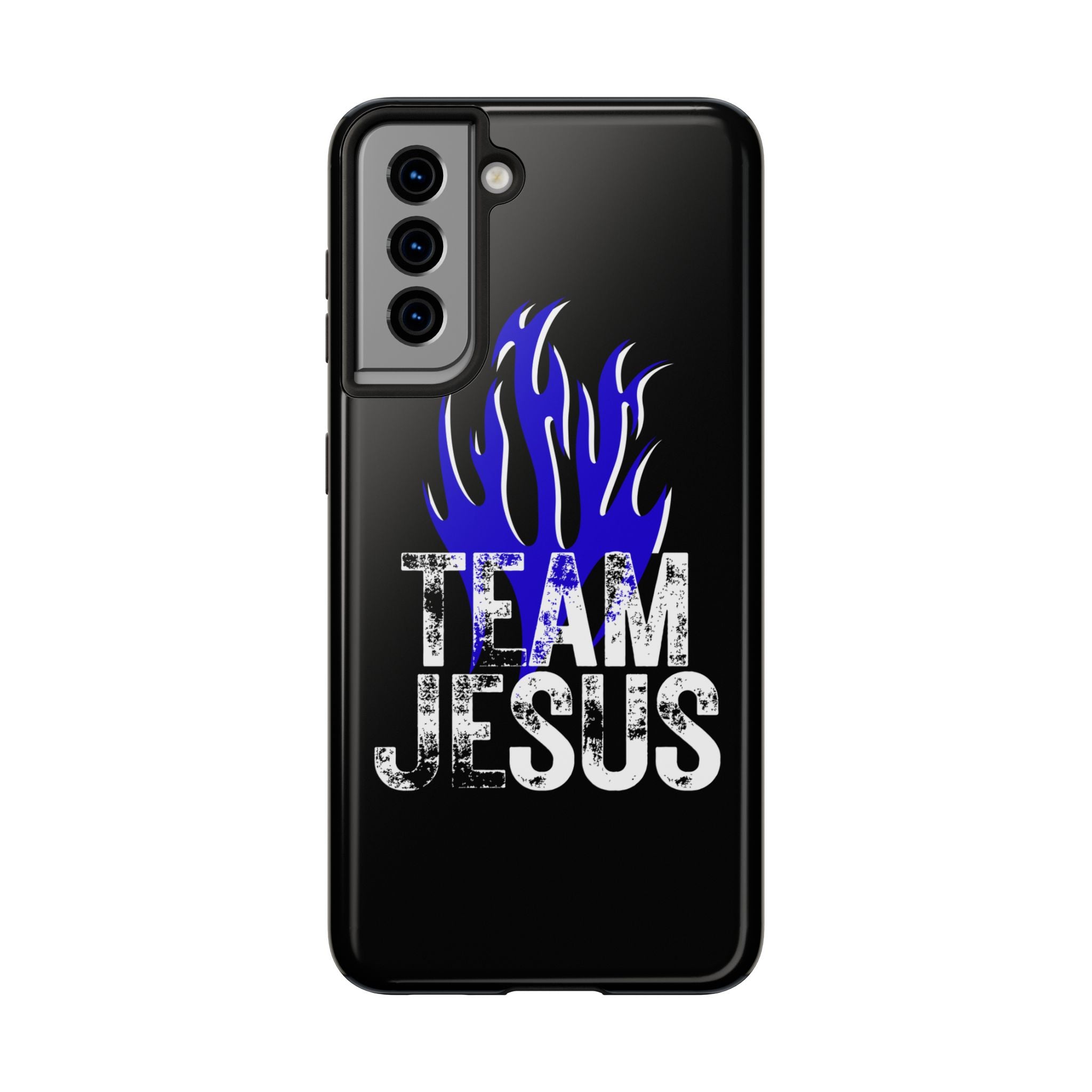 Team Jesus Phone Case — Blue Flame Christian Protective Case