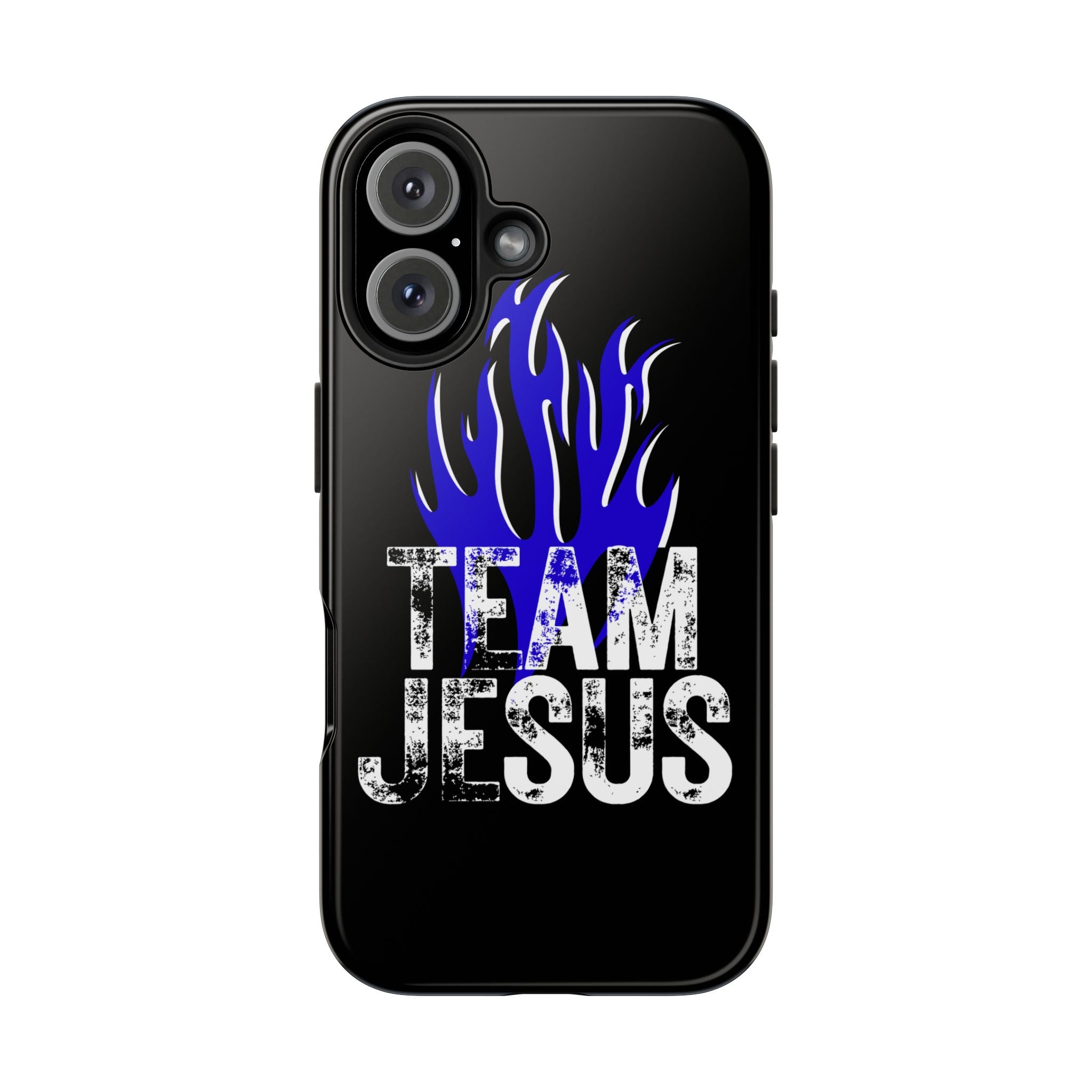 Team Jesus Phone Case — Blue Flame Christian Protective Case