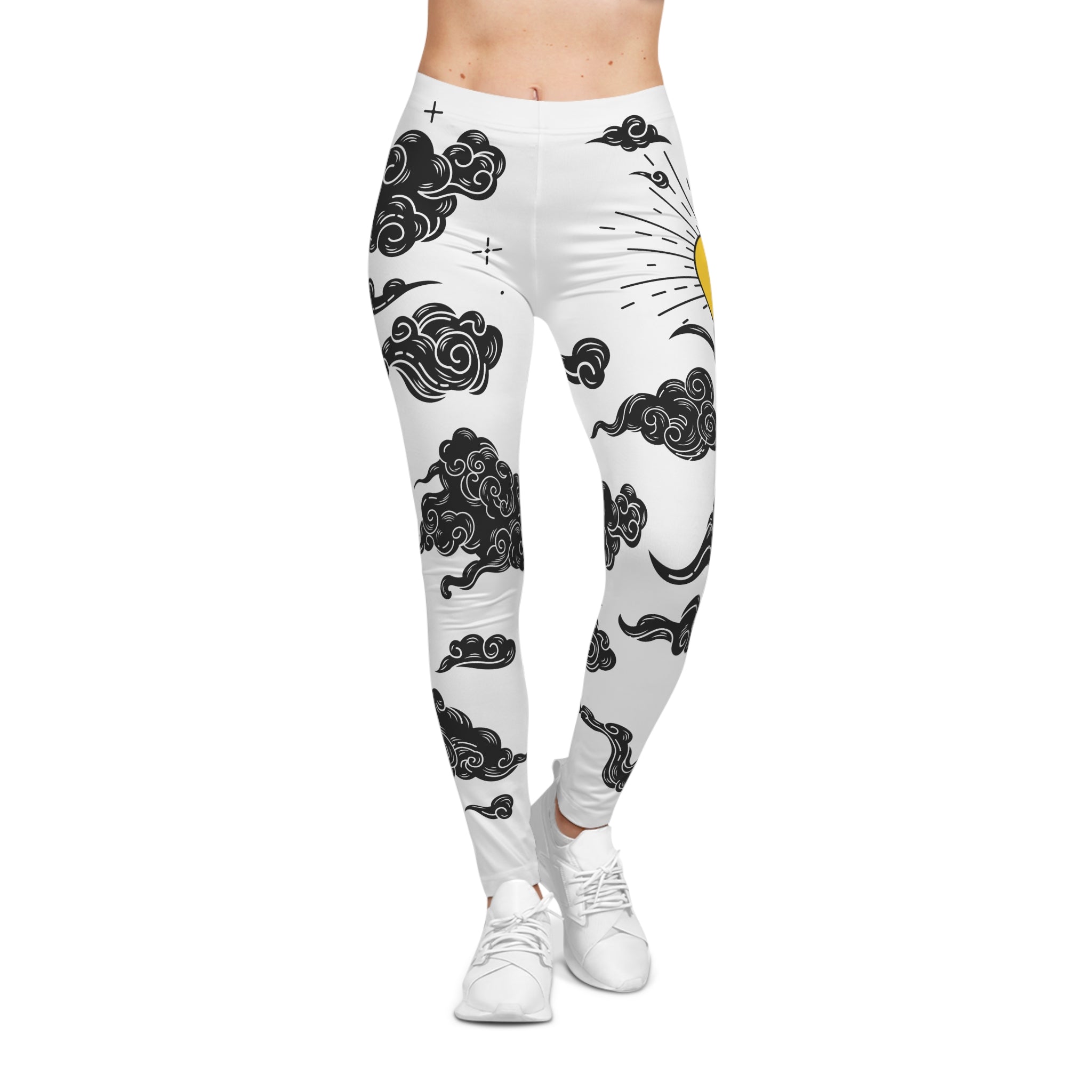 Sun & Swirl Cloud Leggings — Women’s Evidence of God Casual Leggings