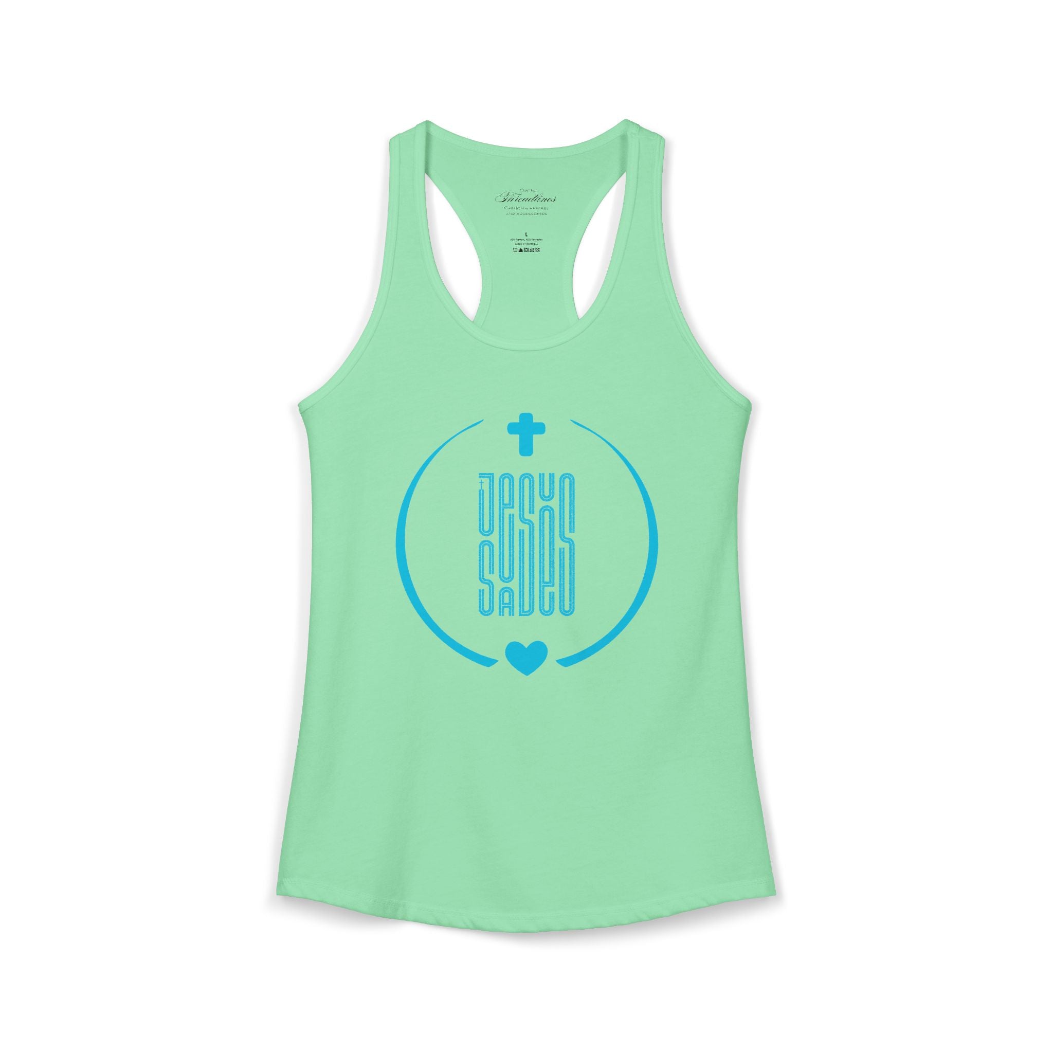 Christian "Jesus Saves" Women's Racerback Tank Top