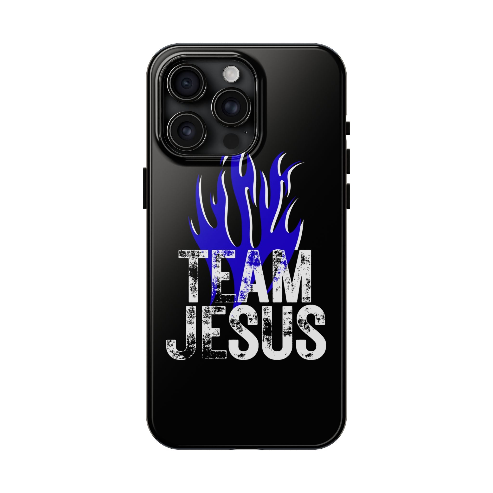 Team Jesus Phone Case — Blue Flame Christian Protective Case