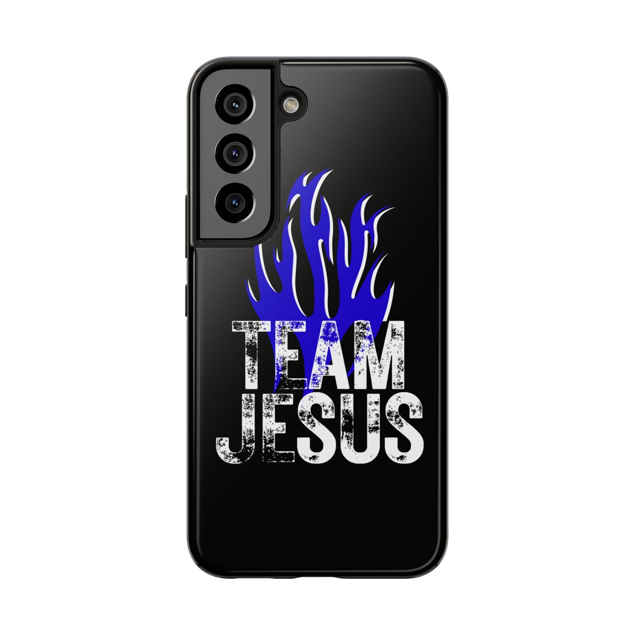 Team Jesus Phone Case — Blue Flame Christian Protective Case