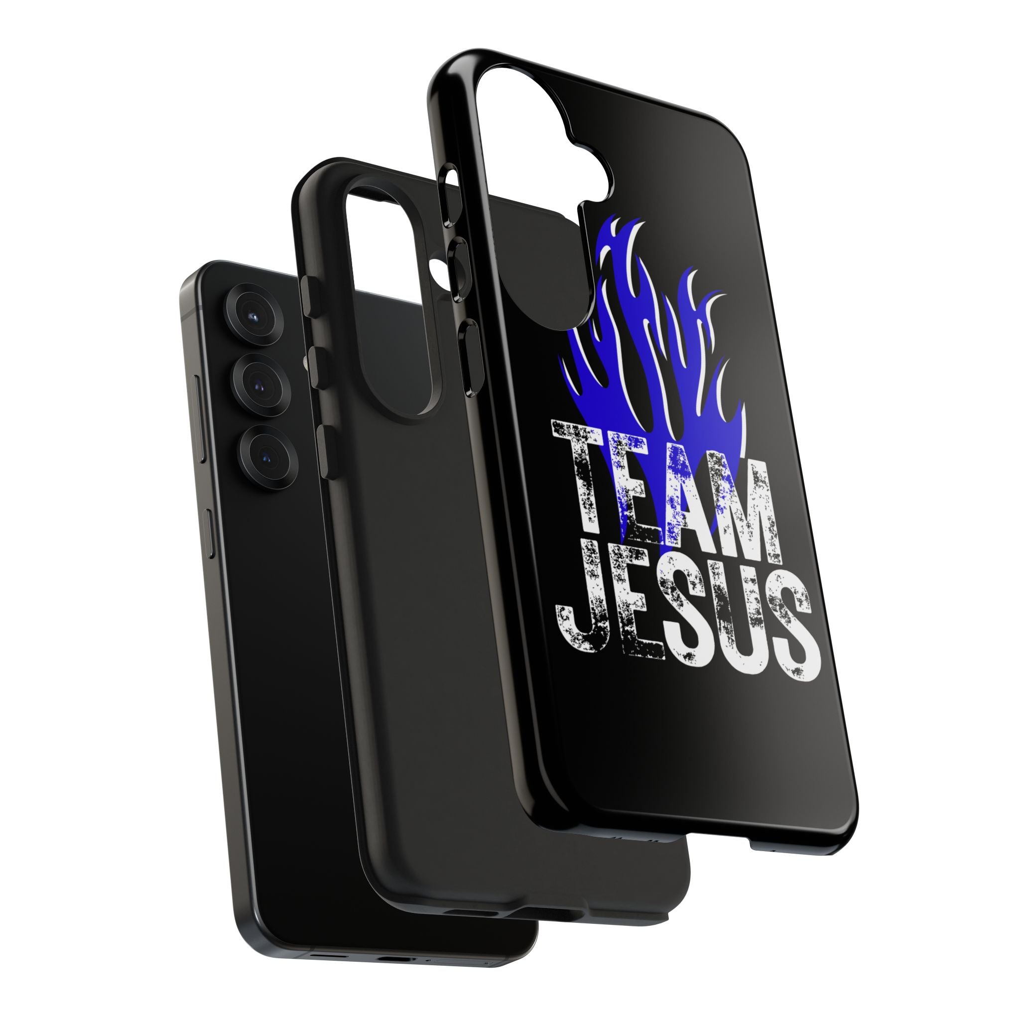 Team Jesus Phone Case — Blue Flame Christian Protective Case