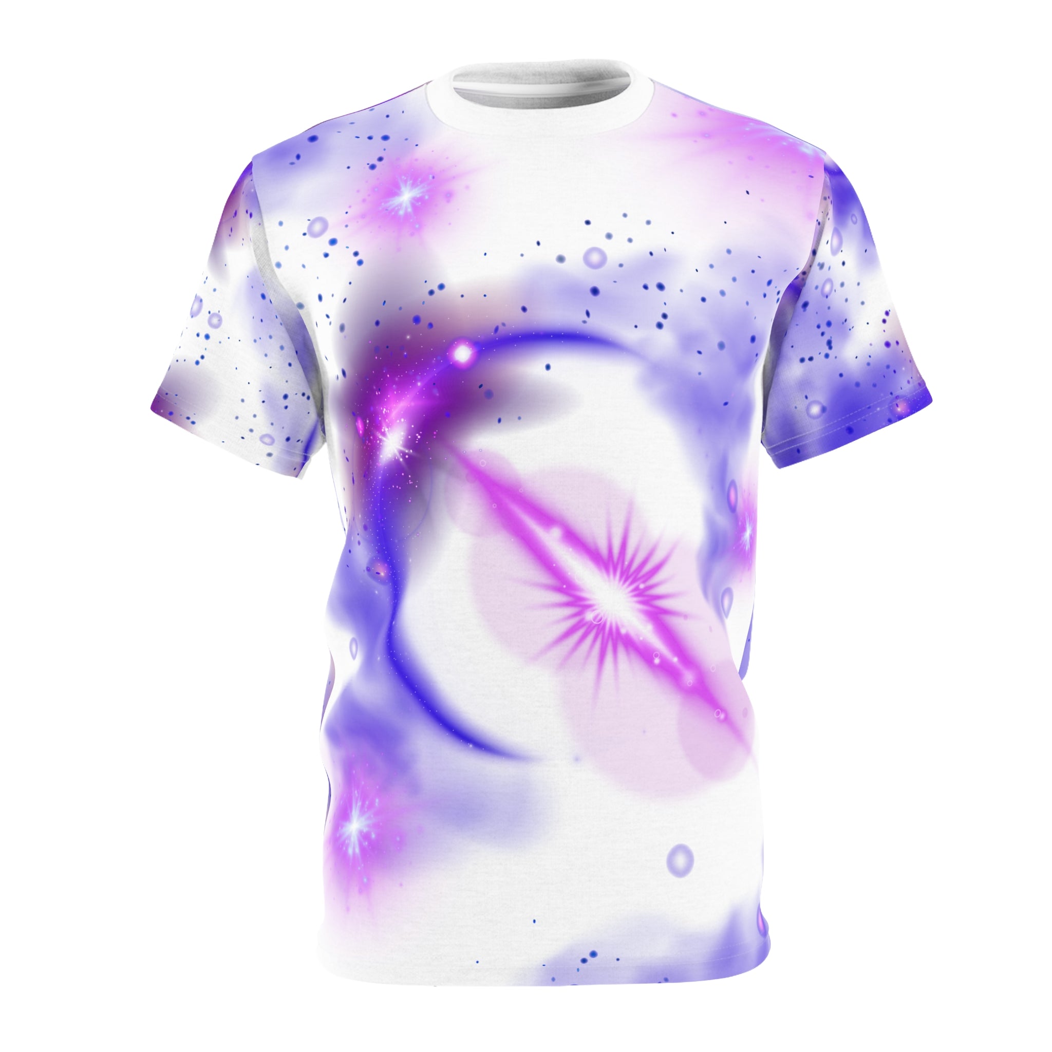 Galaxy Christian Tee — Cosmic Nebula All-Over Print Shirt "Lord God" "It Is You Who Have Created The Heavens and Earth..."