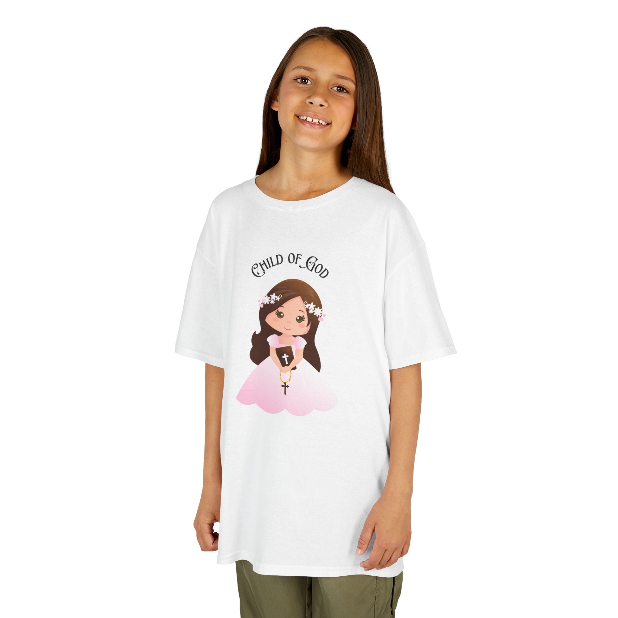 Kids Tee — "Child of God" Cute Dress Illustration