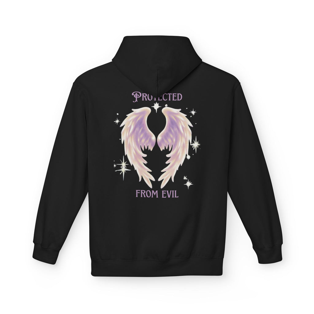 Protected From Evil Hoodie — Angel Wings Spiritual Graphic Hoodie