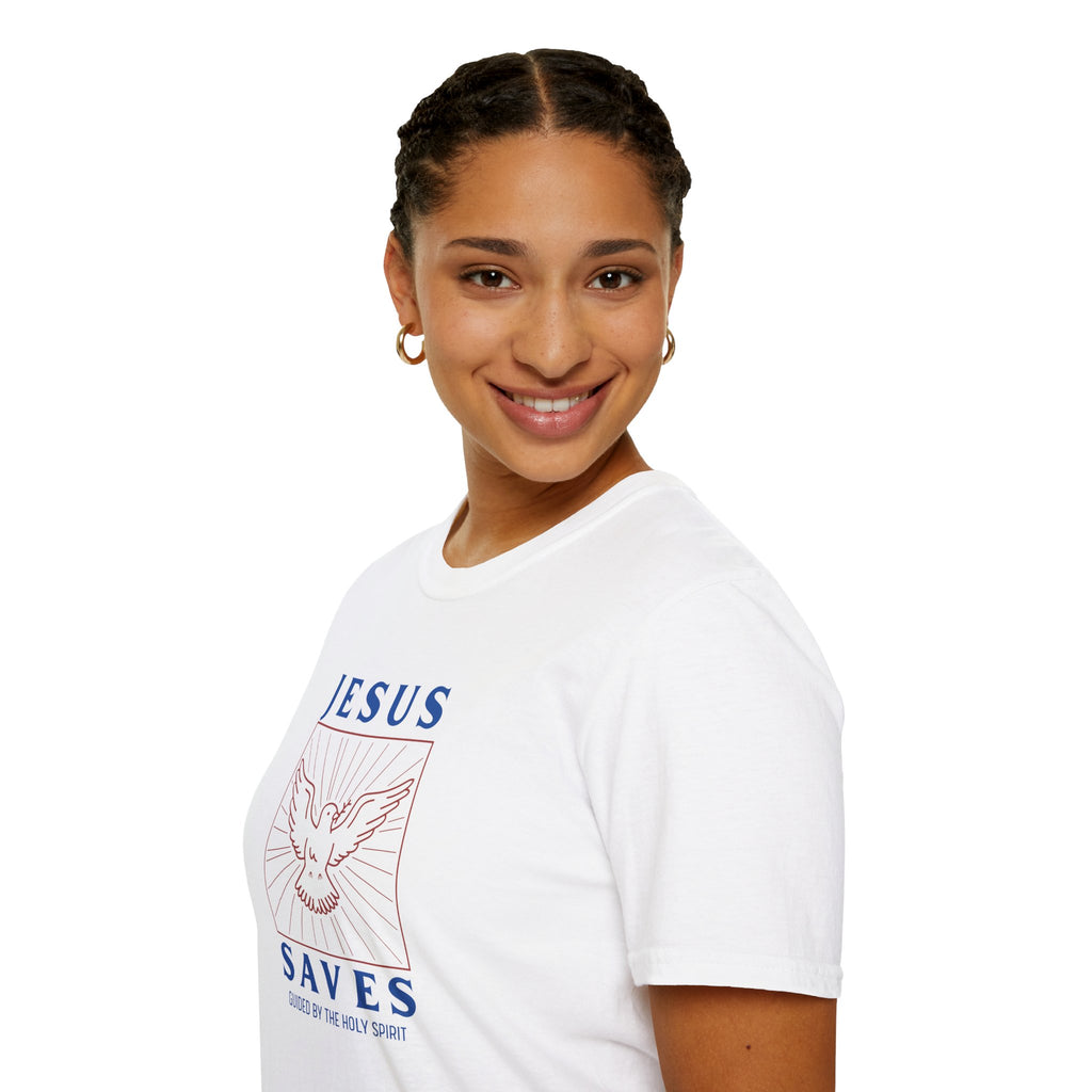 Jesus Saves T-Shirt — Dove of the Holy Spirit Christian Tee