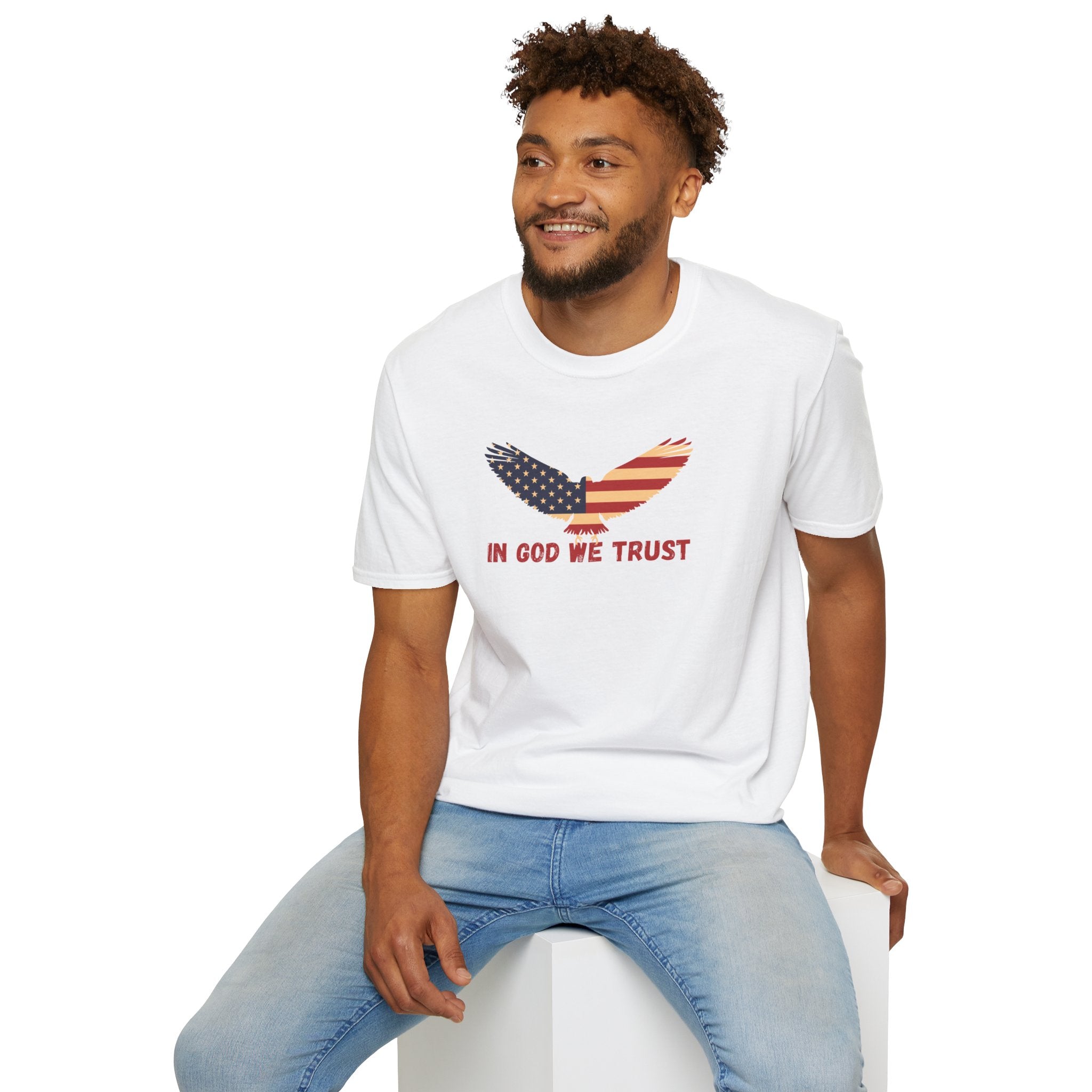In God We Trust Eagle T-Shirt — Make America Christian Again Cross Tee