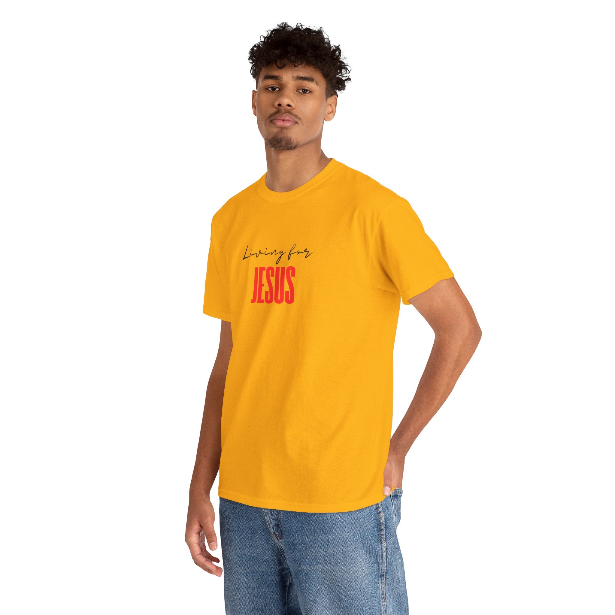 Living For Jesus Tee — Christian Faith Graphic T-Shirt