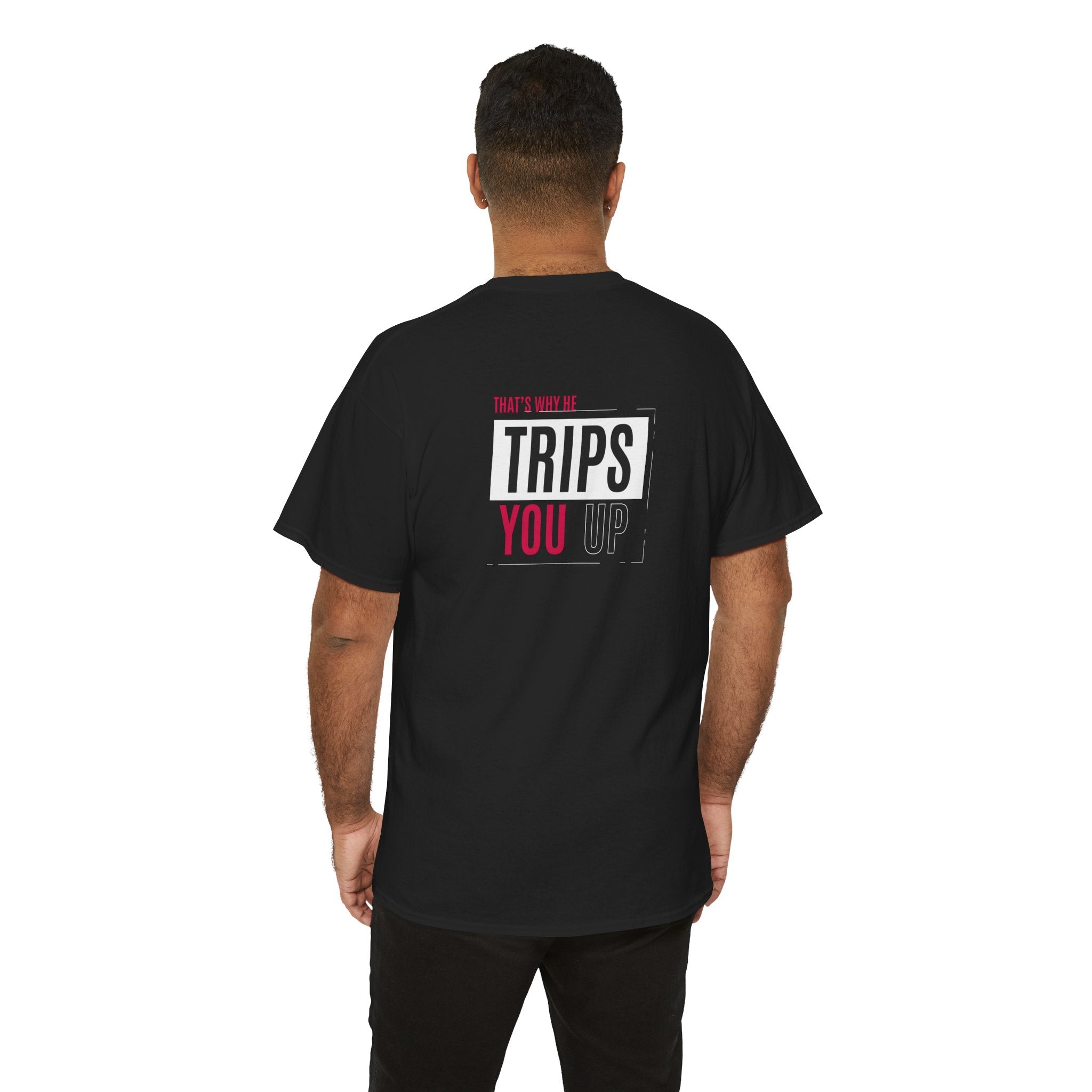 Devil Believes in Jesus Graphic Tee — "Trips You Up" Christian Faith Shirt