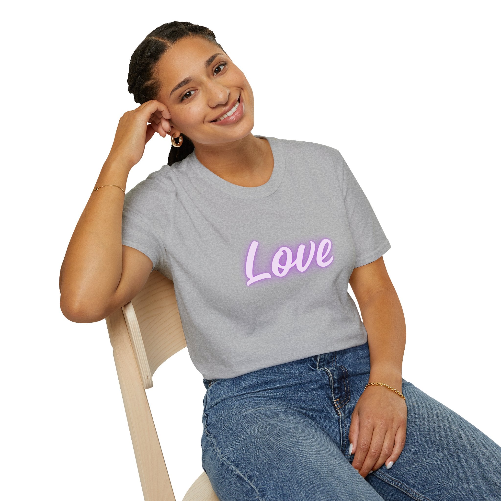 Love Purple Scripture Tee — "Love is patient and kind" Christian T-Shirt