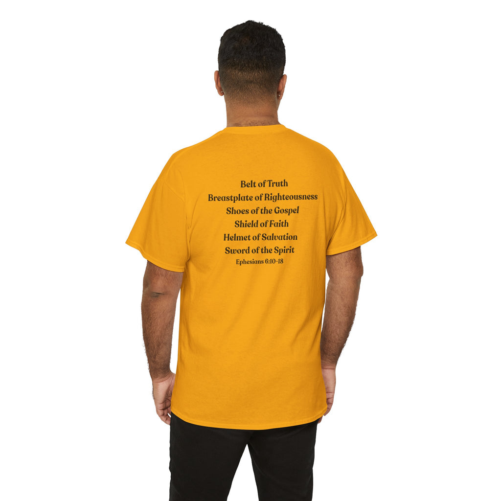 Christian Armor of God T-Shirt — Men's "Put on the Armor of God" Bible Verse Tee