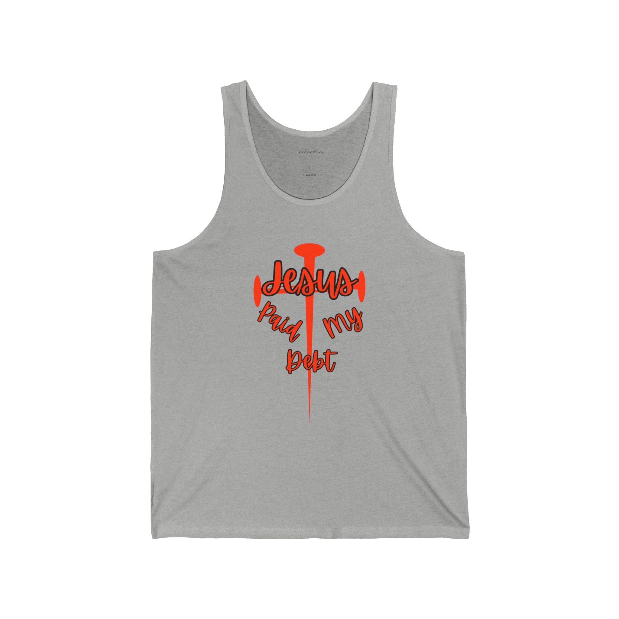 Jesus Paid My Debt Tank Top — Christian Faith Graphic Tank