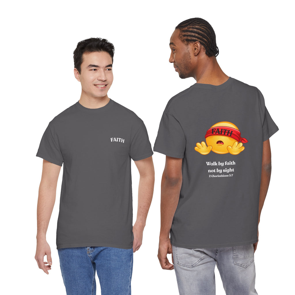 Faith Emoji Tee — “Walk by faith not by sight” Christian Graphic T-Shirt