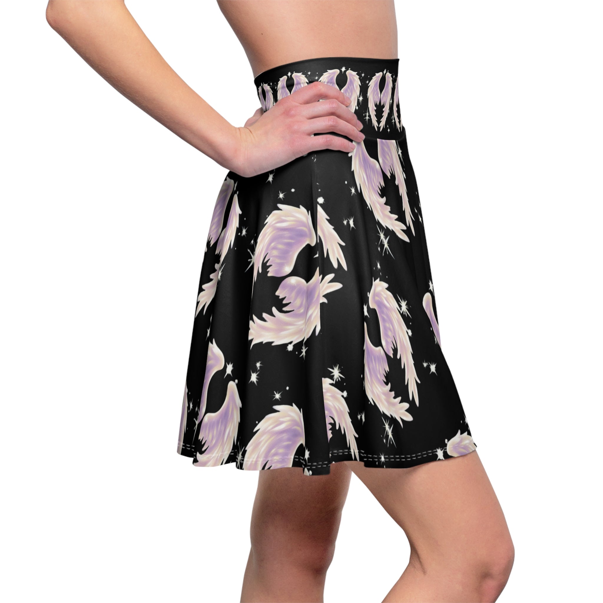 Angel Wings Skirt — Pastel Angel Feather Print