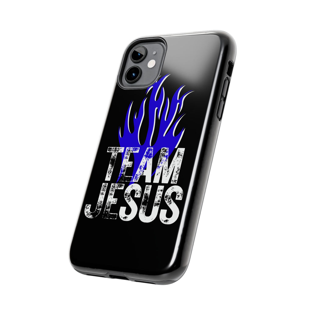 Team Jesus Phone Case — Blue Flame Christian Protective Case