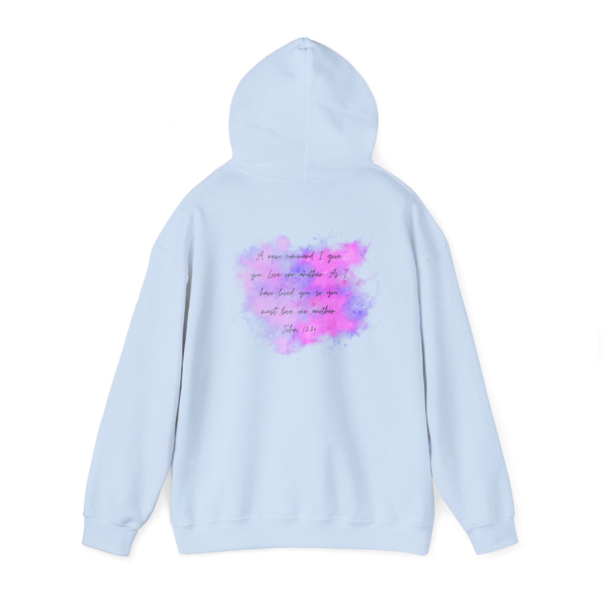 Inspirational Pastel Watercolor Hoodie — 'LOVE' Motivational Graphic