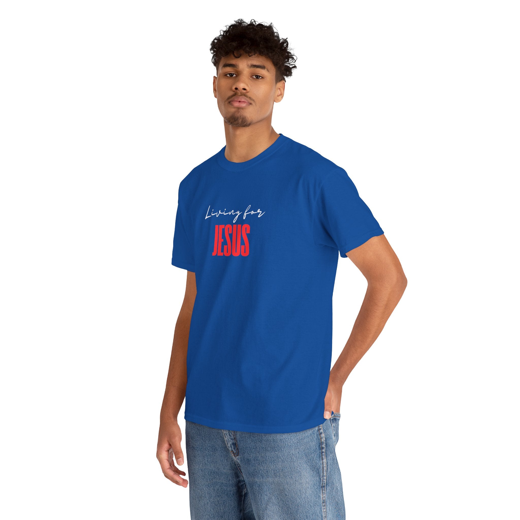 Living For Jesus Tee — Christian Faith Graphic T-Shirt