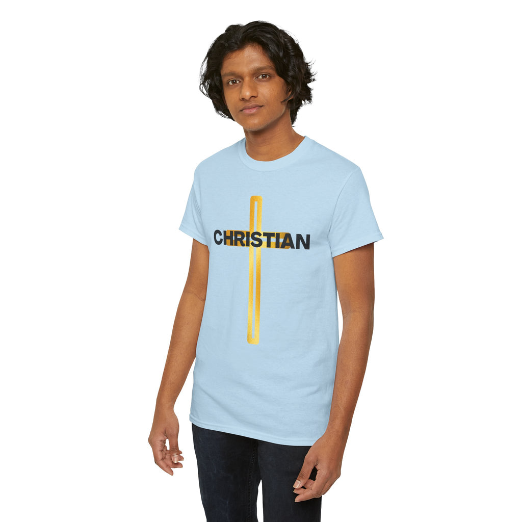 Christian Nutrition Facts Tee — Faith-Based Graphic T-Shirt with Cross & Nutrition Label Back