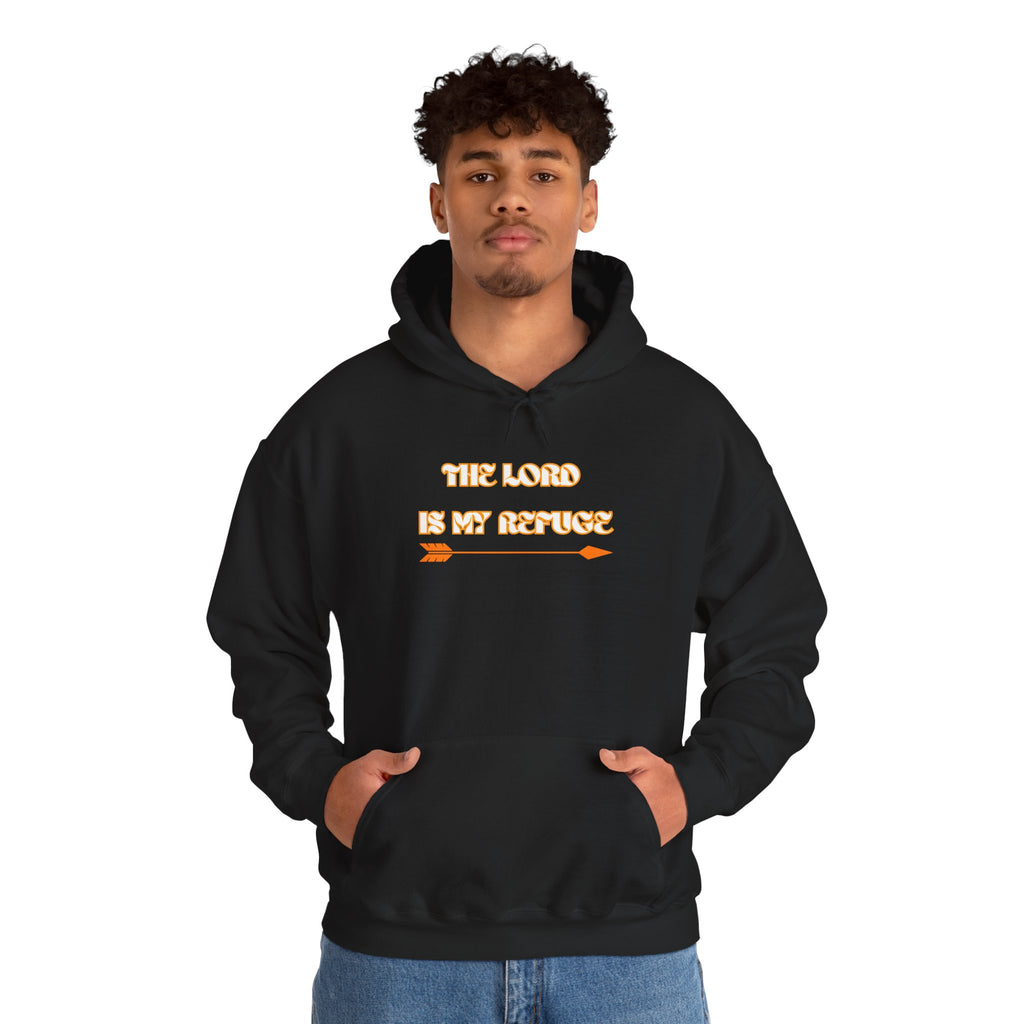 The Lord Is My Refuge Hoodie — Psalms 91:5 Christian Faith Sweatshirt