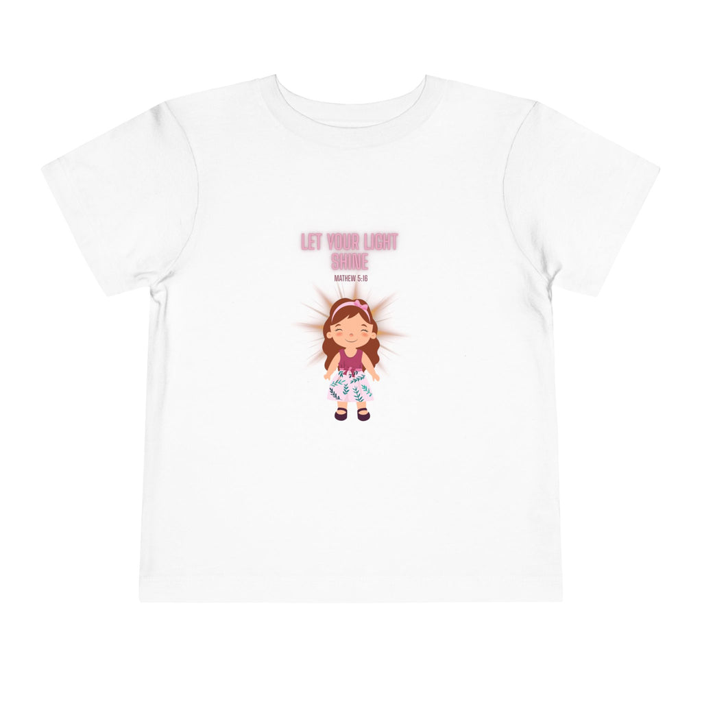“Let Your Light Shine” Toddler Tee — Cute Girl Sunshine Graphic