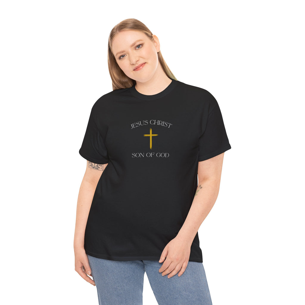 Christian Cross T‑Shirt — 'Reign of Christ' Graphic Tee with Crown of Thorns Back Print