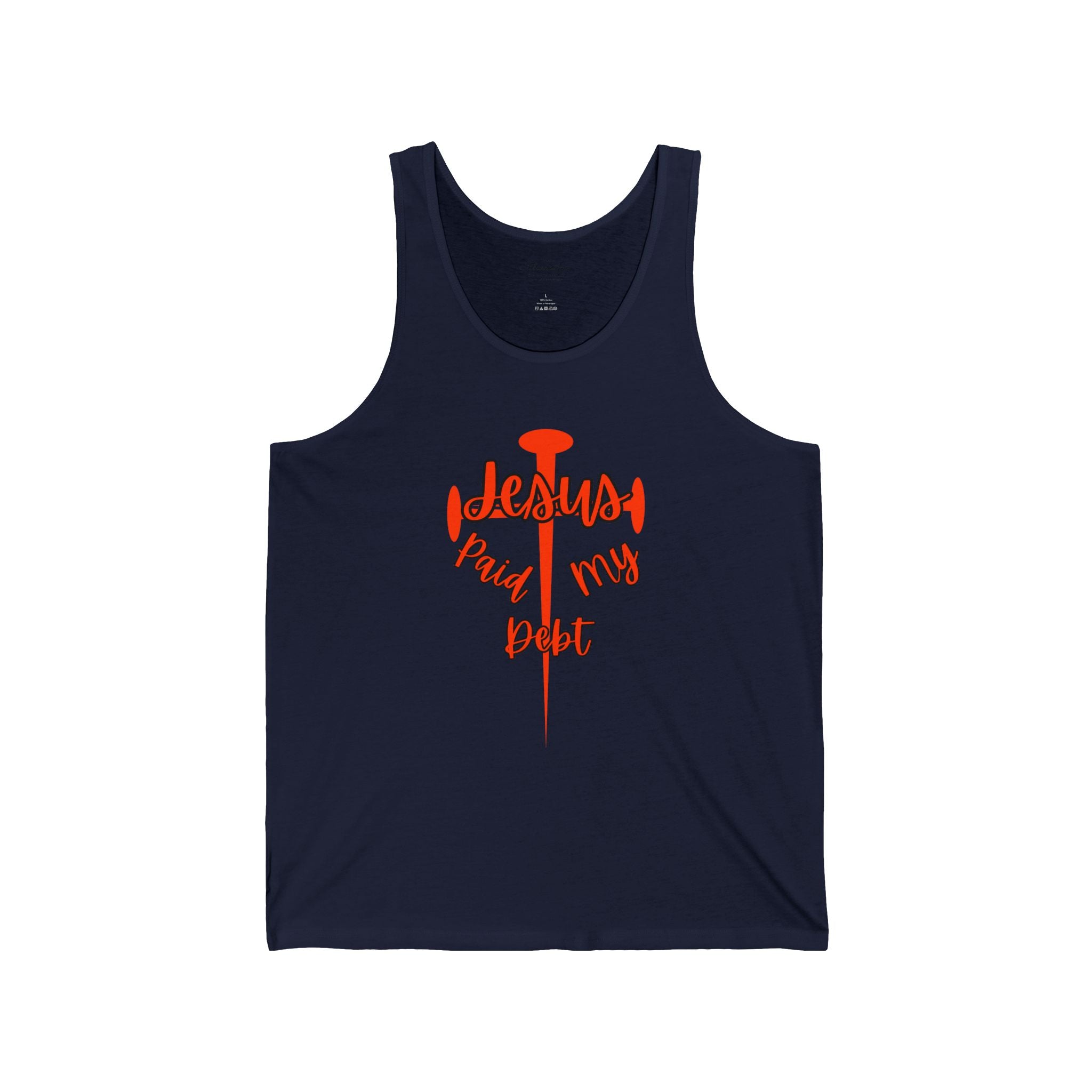 Jesus Paid My Debt Tank Top — Christian Faith Graphic Tank