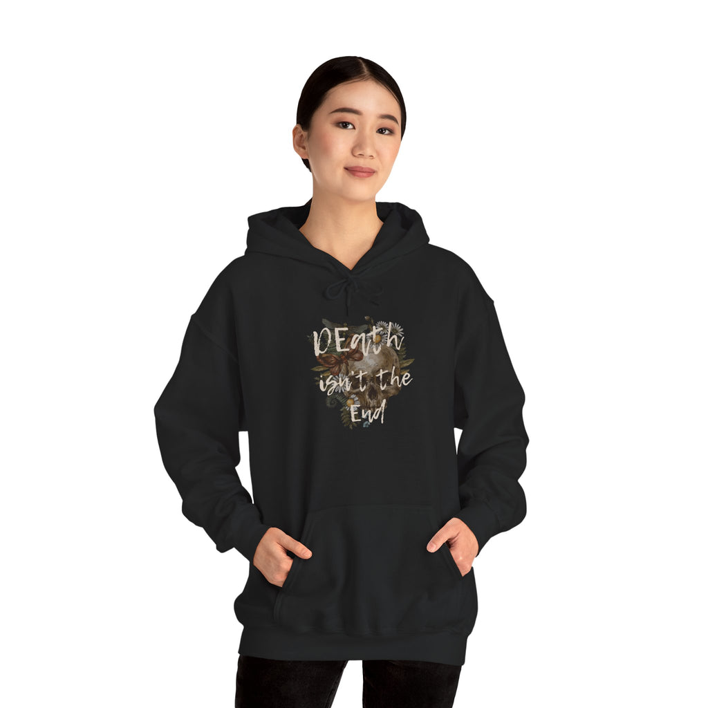 Skull Floral Hoodie — "Death Isn’t the End" Inspirational Hoodie