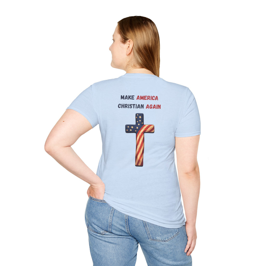 In God We Trust Eagle T-Shirt — Make America Christian Again Cross Tee