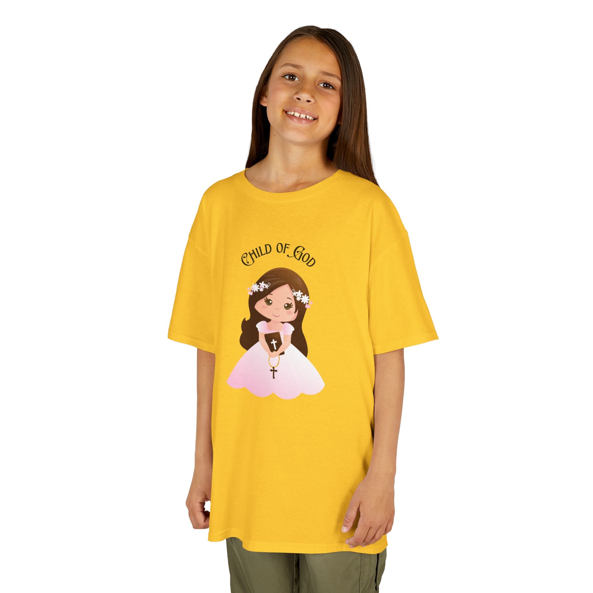 Kids Tee — "Child of God" Cute Dress Illustration