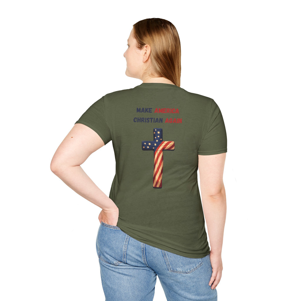 In God We Trust Eagle T-Shirt — Make America Christian Again Cross Tee