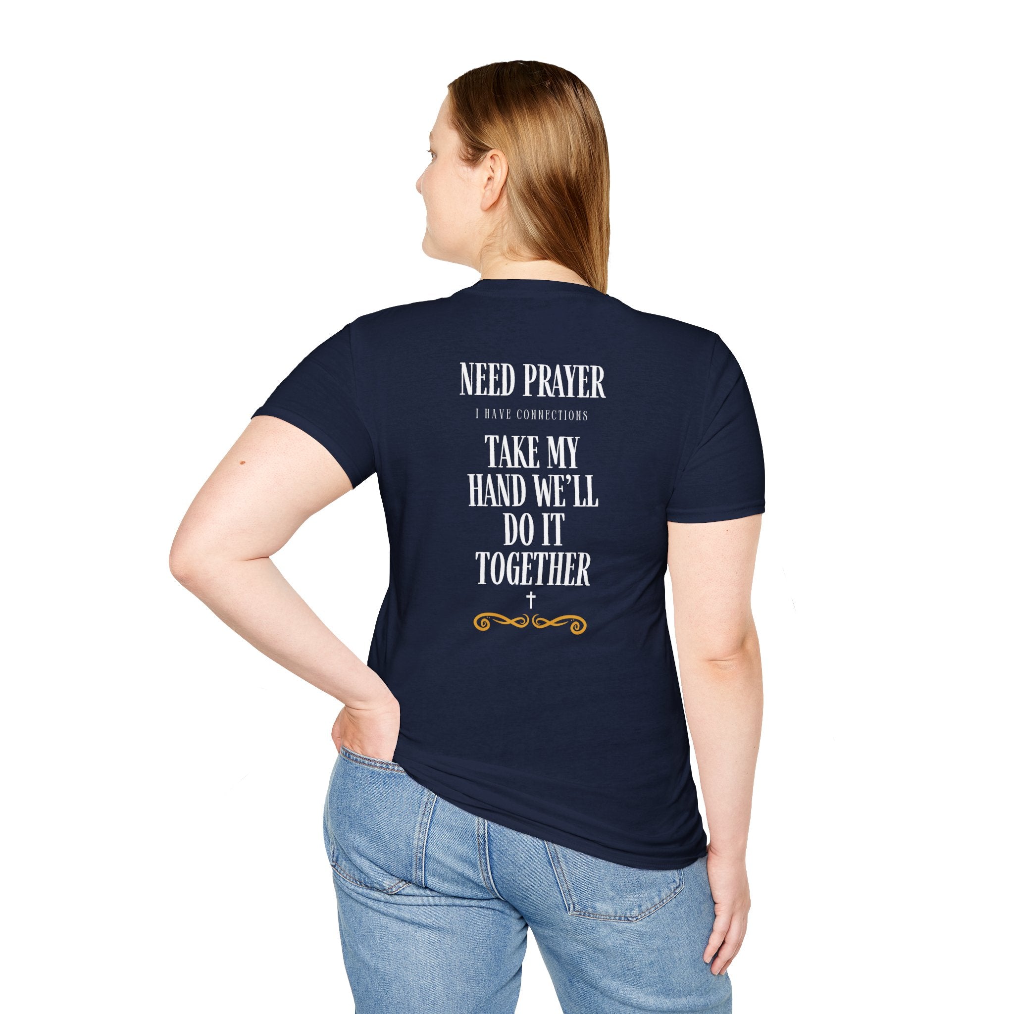 Prayer Warrior T-Shirt — “Need Prayer, Take My Hand” Christian Faith Tee