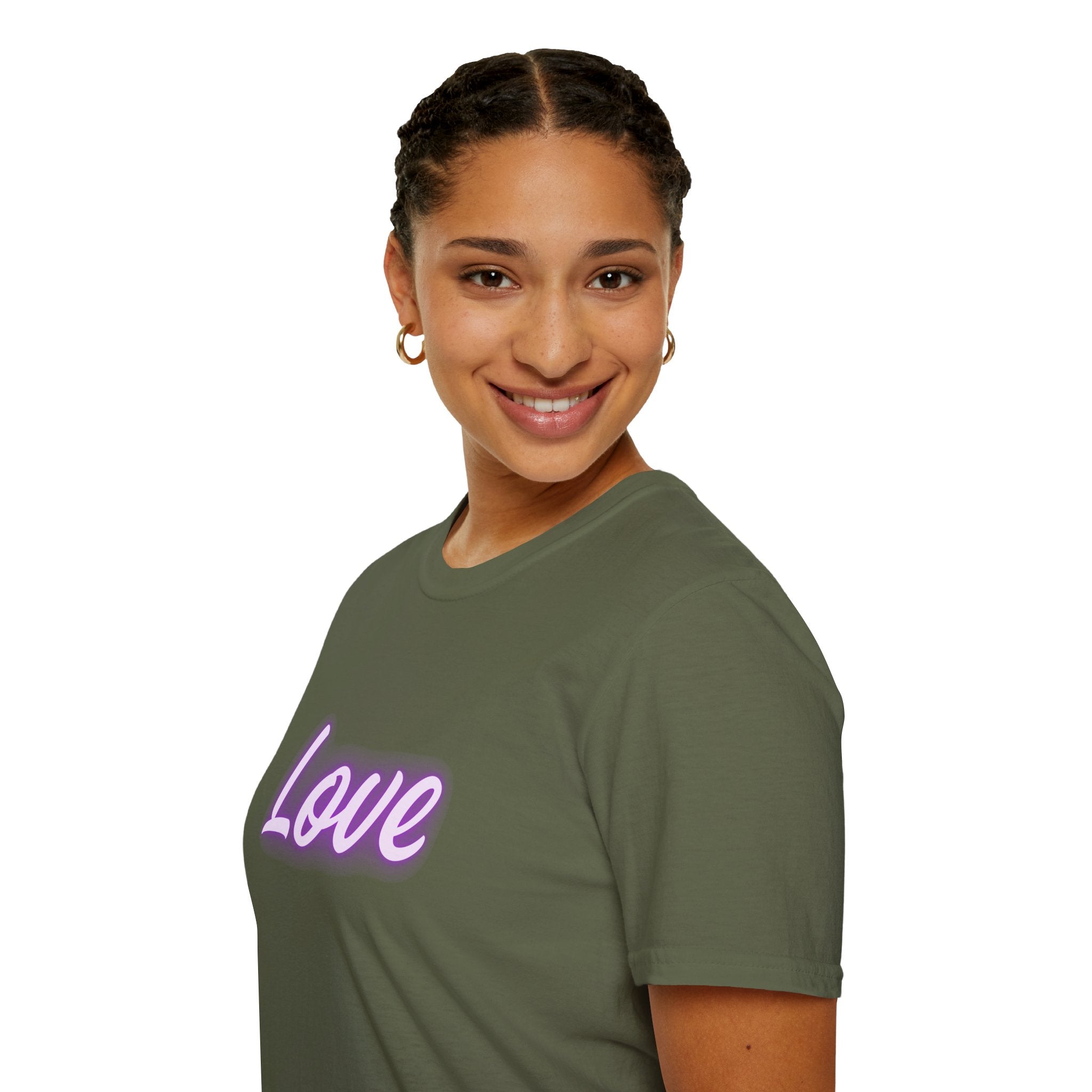 Love Purple Scripture Tee — "Love is patient and kind" Christian T-Shirt