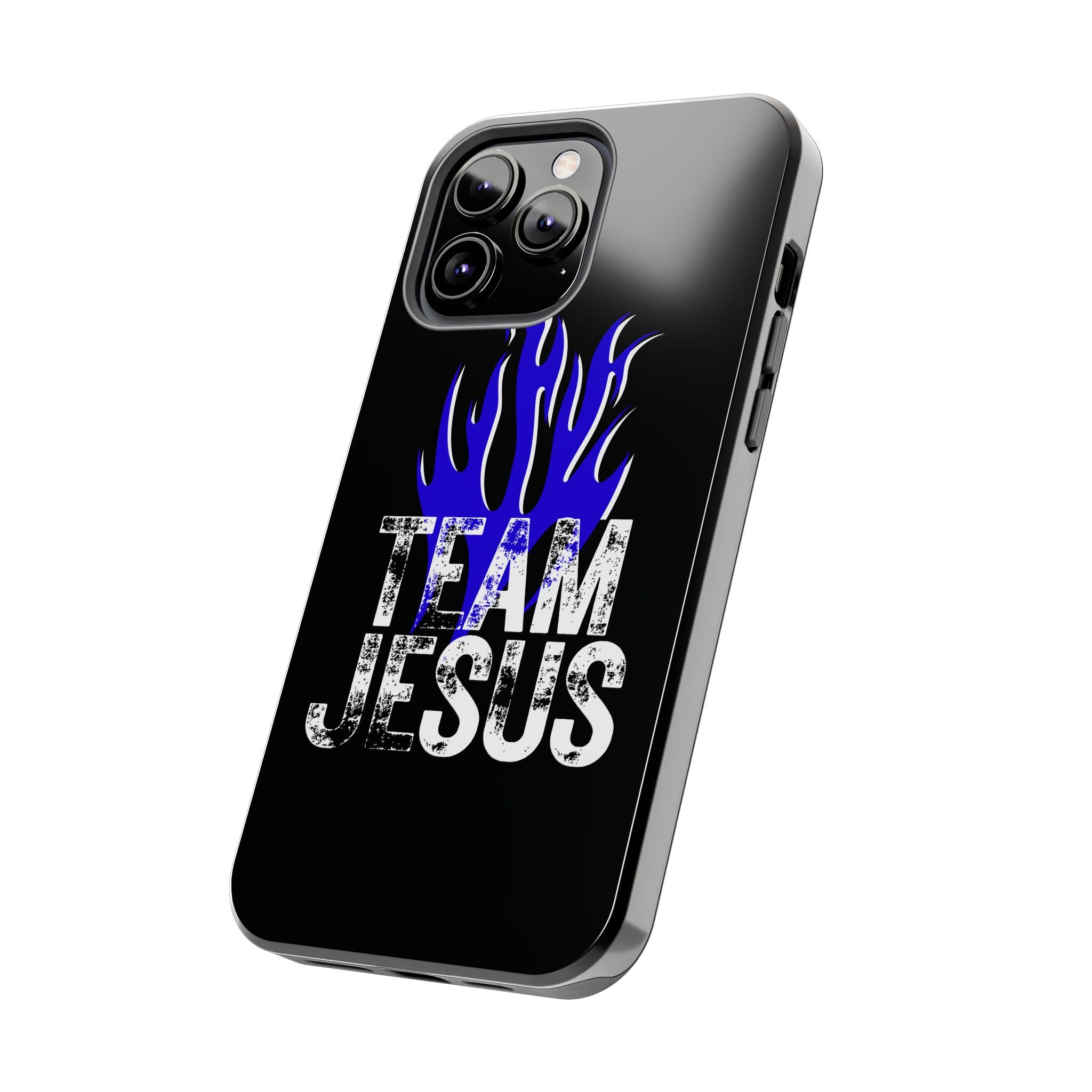 Team Jesus Phone Case — Blue Flame Christian Protective Case