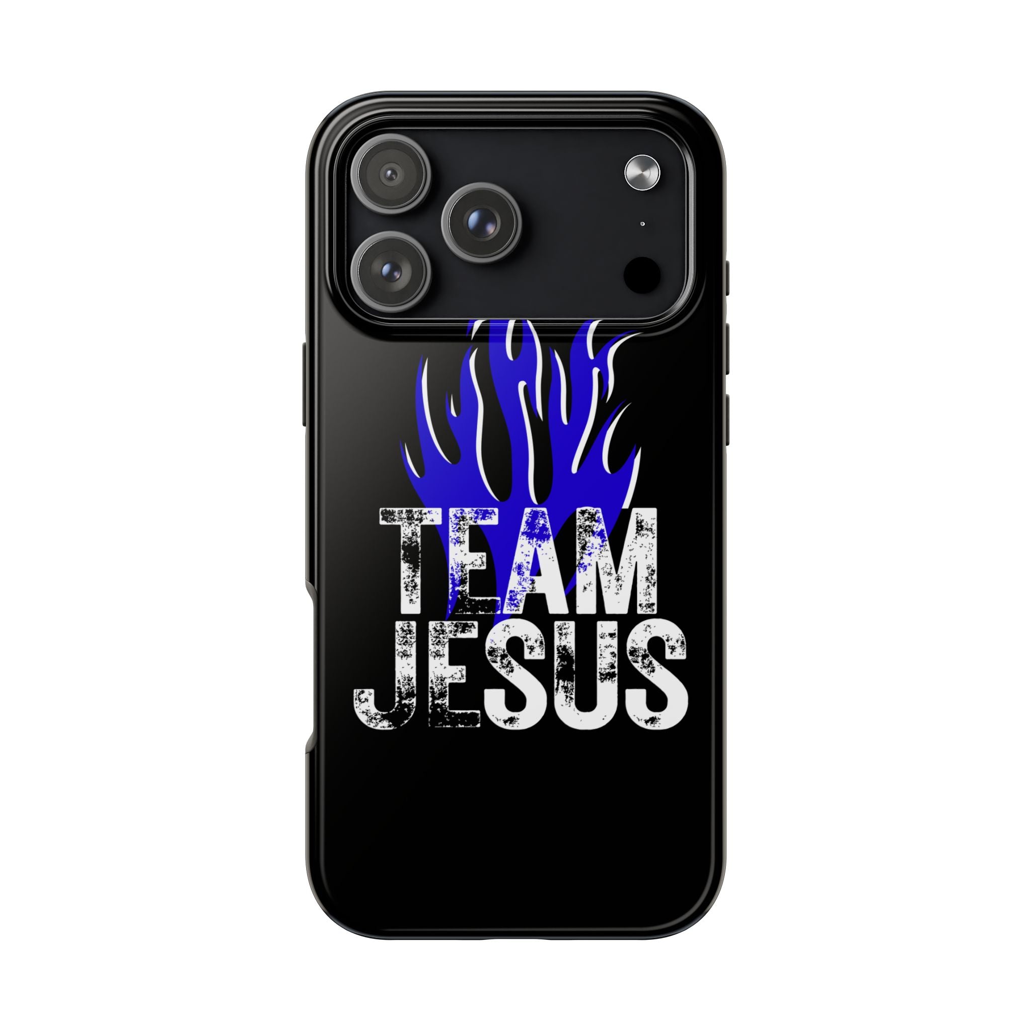 Team Jesus Phone Case — Blue Flame Christian Protective Case