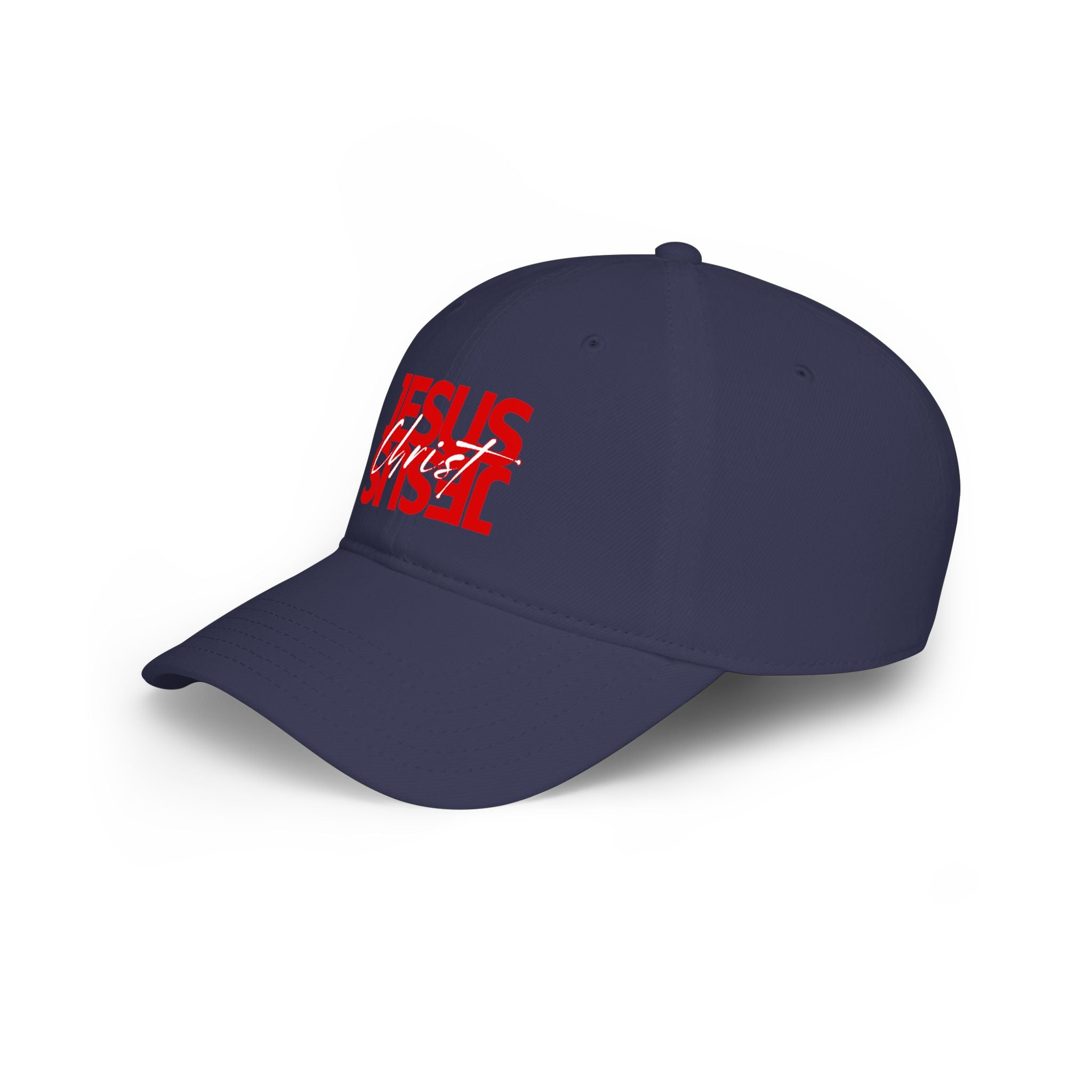 Jesus Christ Baseball Cap - Bold Red Faith Low Profile Hat