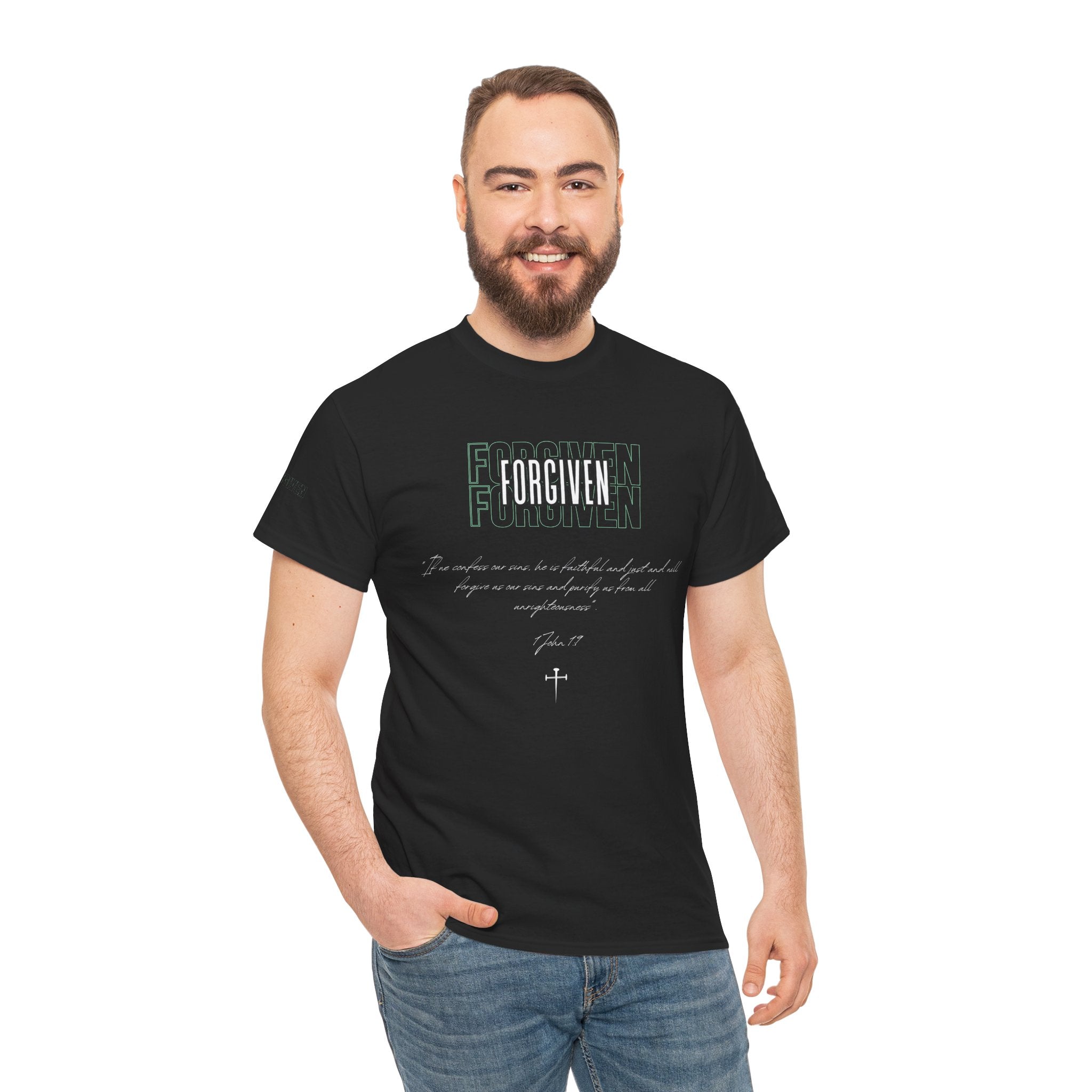 Forgiven Cross Tee — Christian Inspirational Graphic T-Shirt