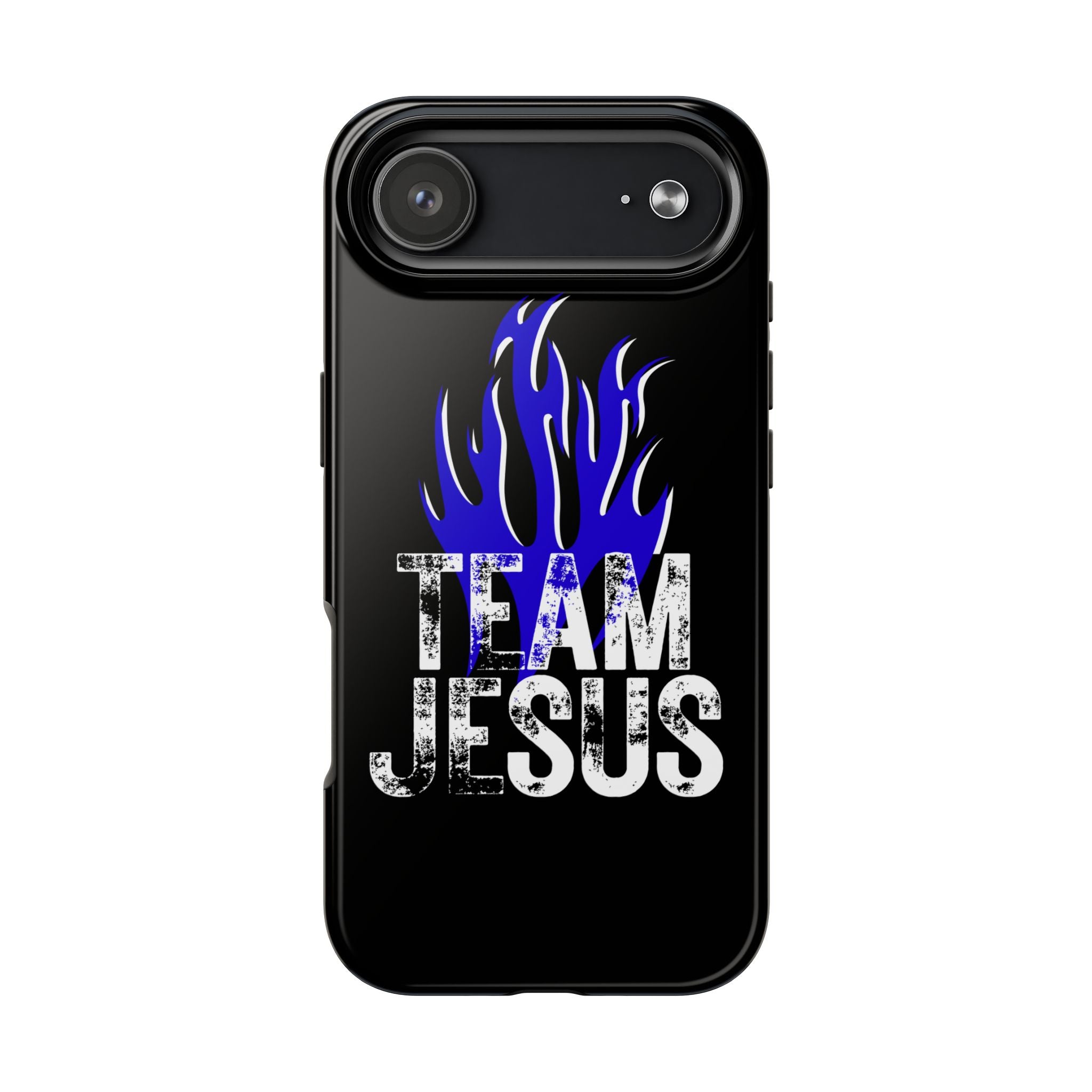 Team Jesus Phone Case — Blue Flame Christian Protective Case