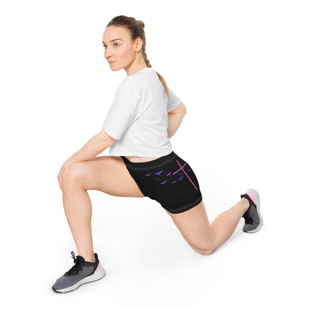 Women's Christian 'Team Jesus' AOP Active Shorts — Faith Graphic Shorts